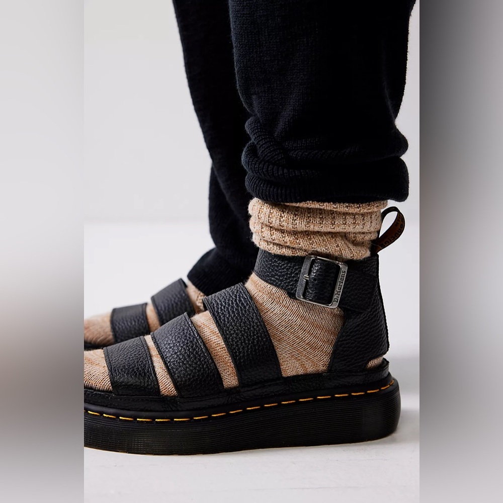 NEW Dr. Martens Clarissa II Quad Flatform In Black - Picture 11 of 12